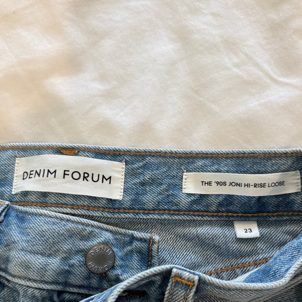 Denim Forum Classic Blue Hi-Rise Jeans The 90s Joni High Rise Loose